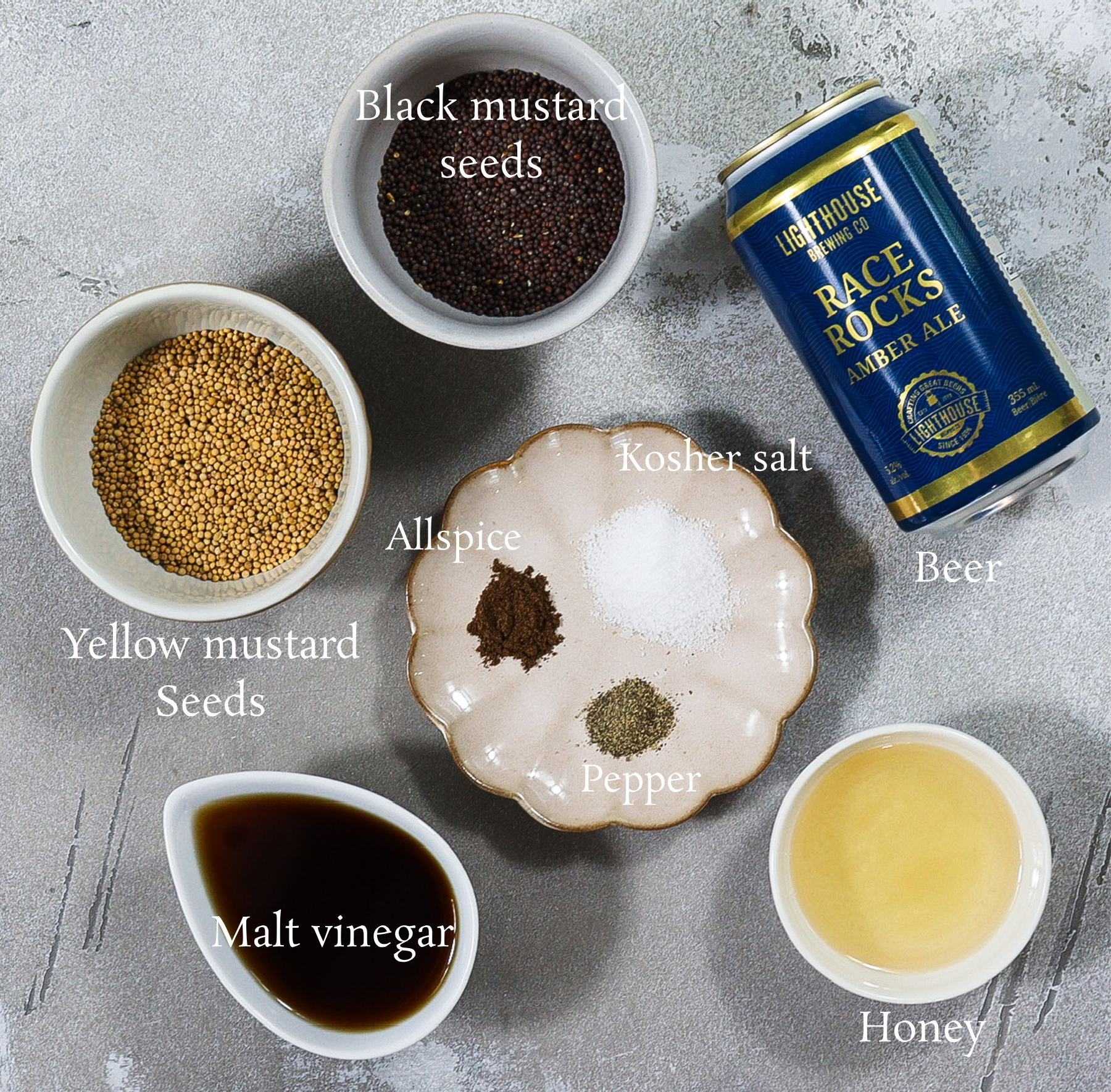 ingredients for beer mustard