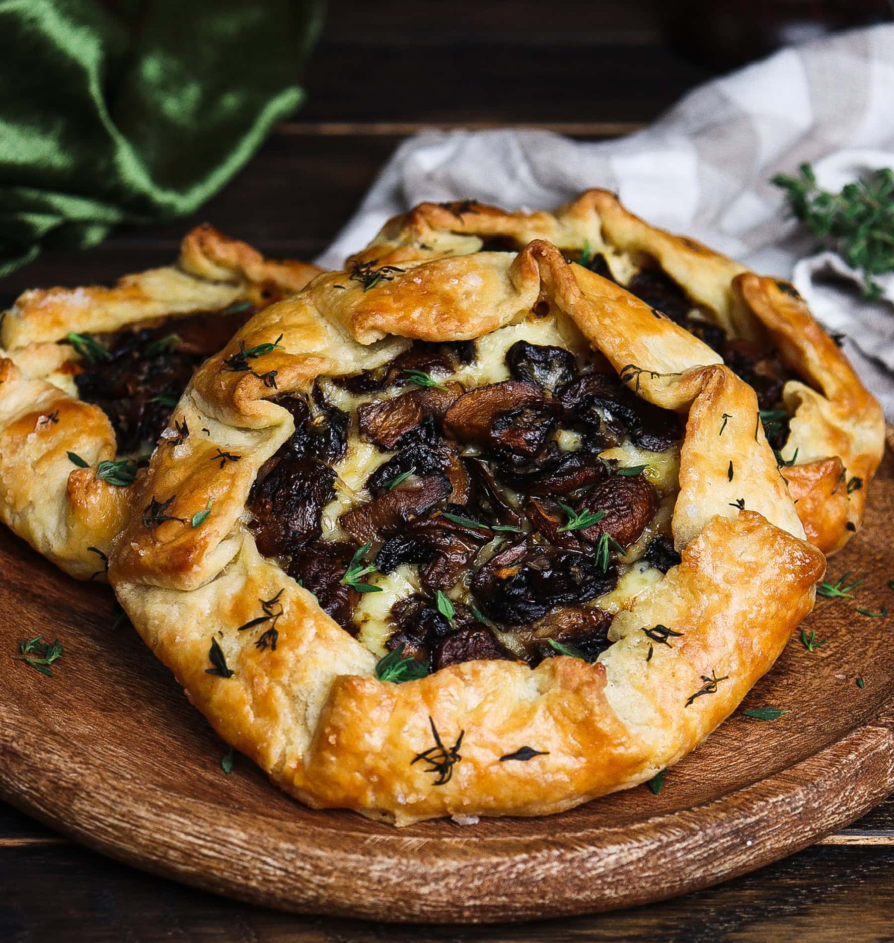 rustic mushroom galettes with thyme