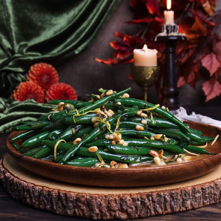 Tarragon Green Beans with Lemon and Pine Nuts