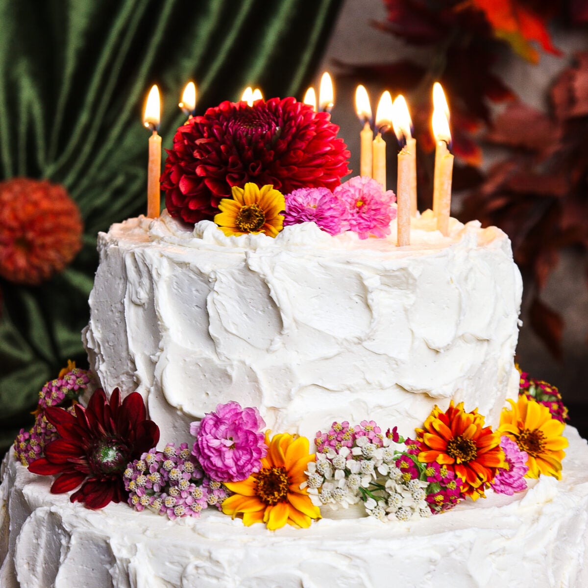 Vanilla Cake with Salted Honey Buttercream and Blackberry Jam
