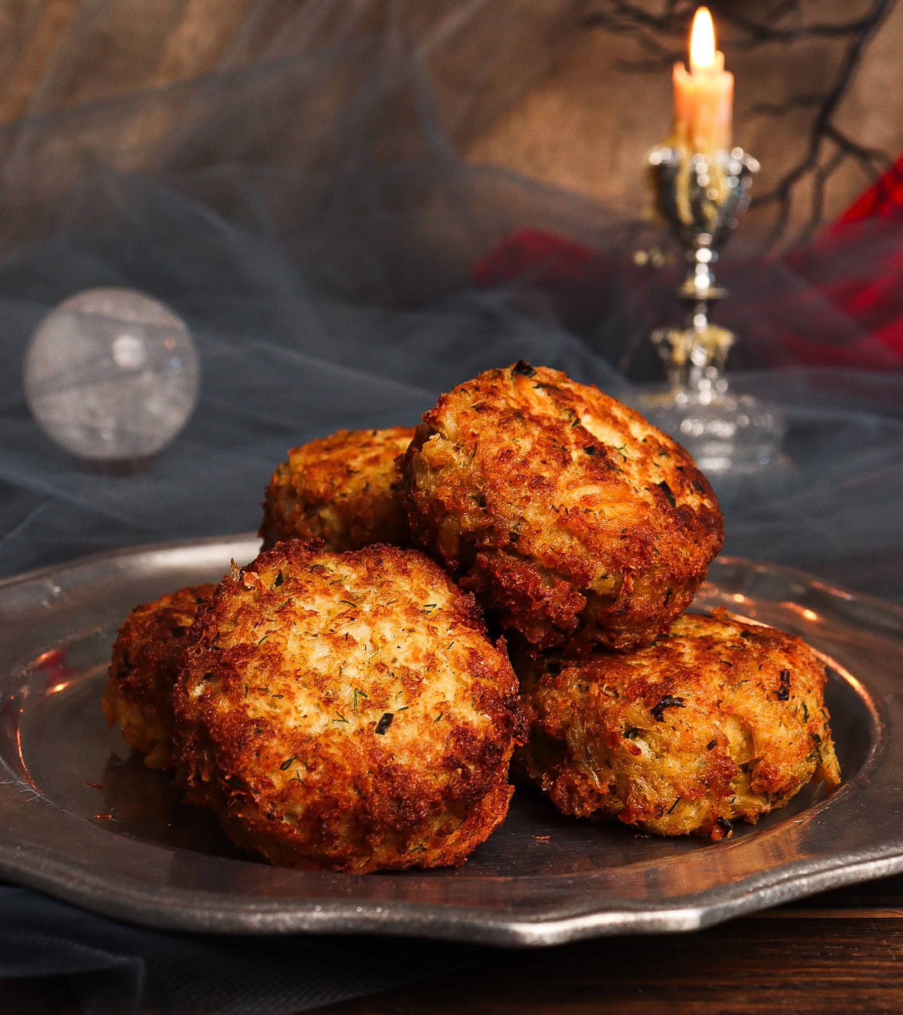 crab cakes in a Dracula menu